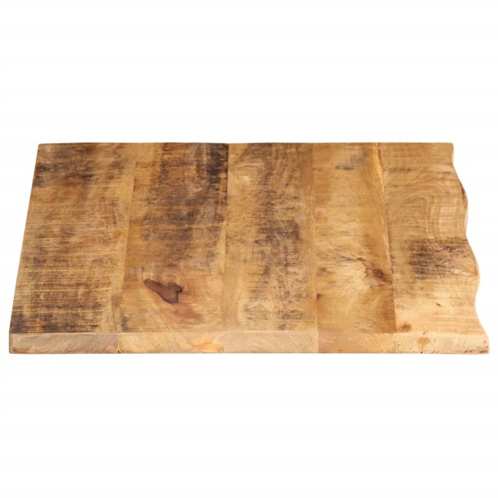 Table Top 70x60x3.8 cm Live Edge Solid Wood Rough Mango