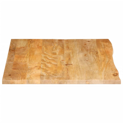 Table Top Live Edge 90x80x2.5 cm Solid Wood Mango