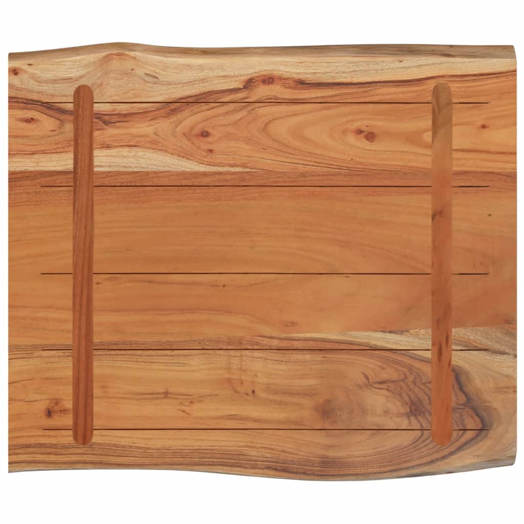 Table Top 70x60x2.5 cm Rectangular Solid Wood Acacia Live Edge