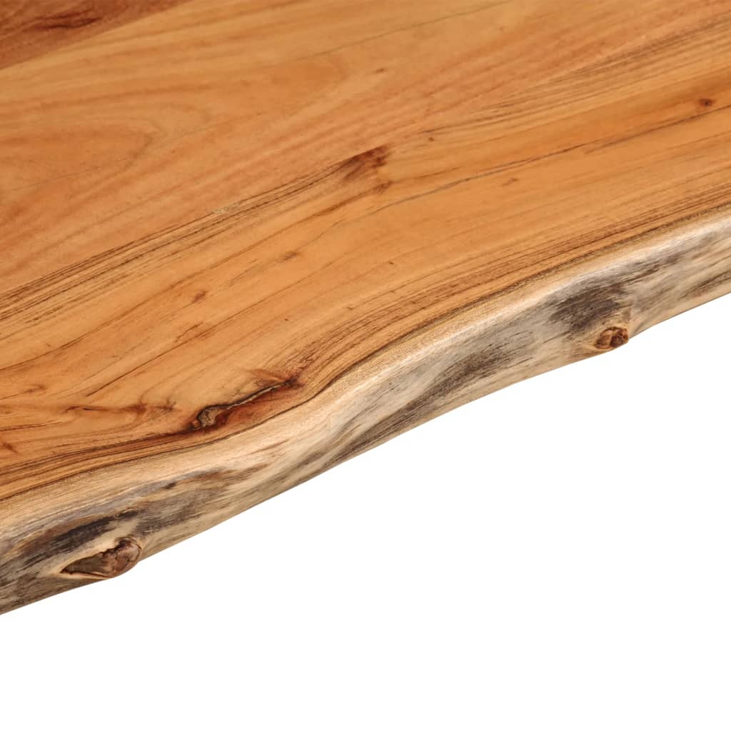 Table Top 70x60x2.5 cm Rectangular Solid Wood Acacia Live Edge