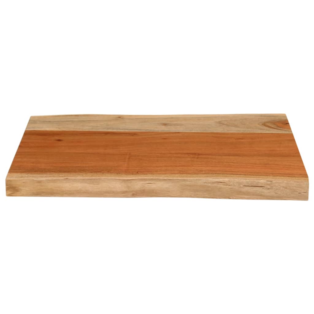 Table Top 60x40x3.8 cm Rectangular Solid Wood Acacia Live Edge