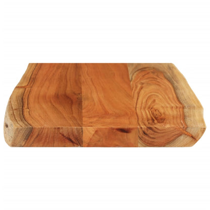 Table Top 60x40x3.8 cm Rectangular Solid Wood Acacia Live Edge