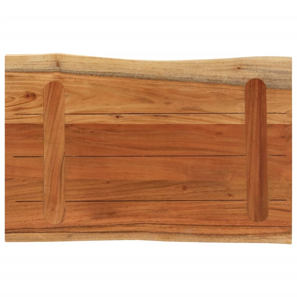 Table Top 70x40x3.8 cm Rectangular Solid Wood Acacia Live Edge