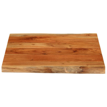 Table Top 60x60x3.8 cm Rectangular Solid Wood Acacia Live Edge