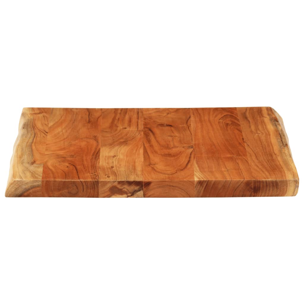 Table Top 60x60x3.8 cm Rectangular Solid Wood Acacia Live Edge