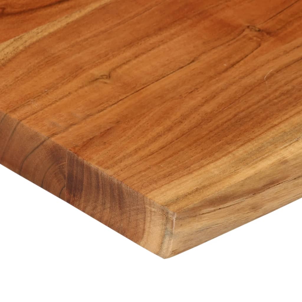 Table Top 60x60x3.8 cm Rectangular Solid Wood Acacia Live Edge