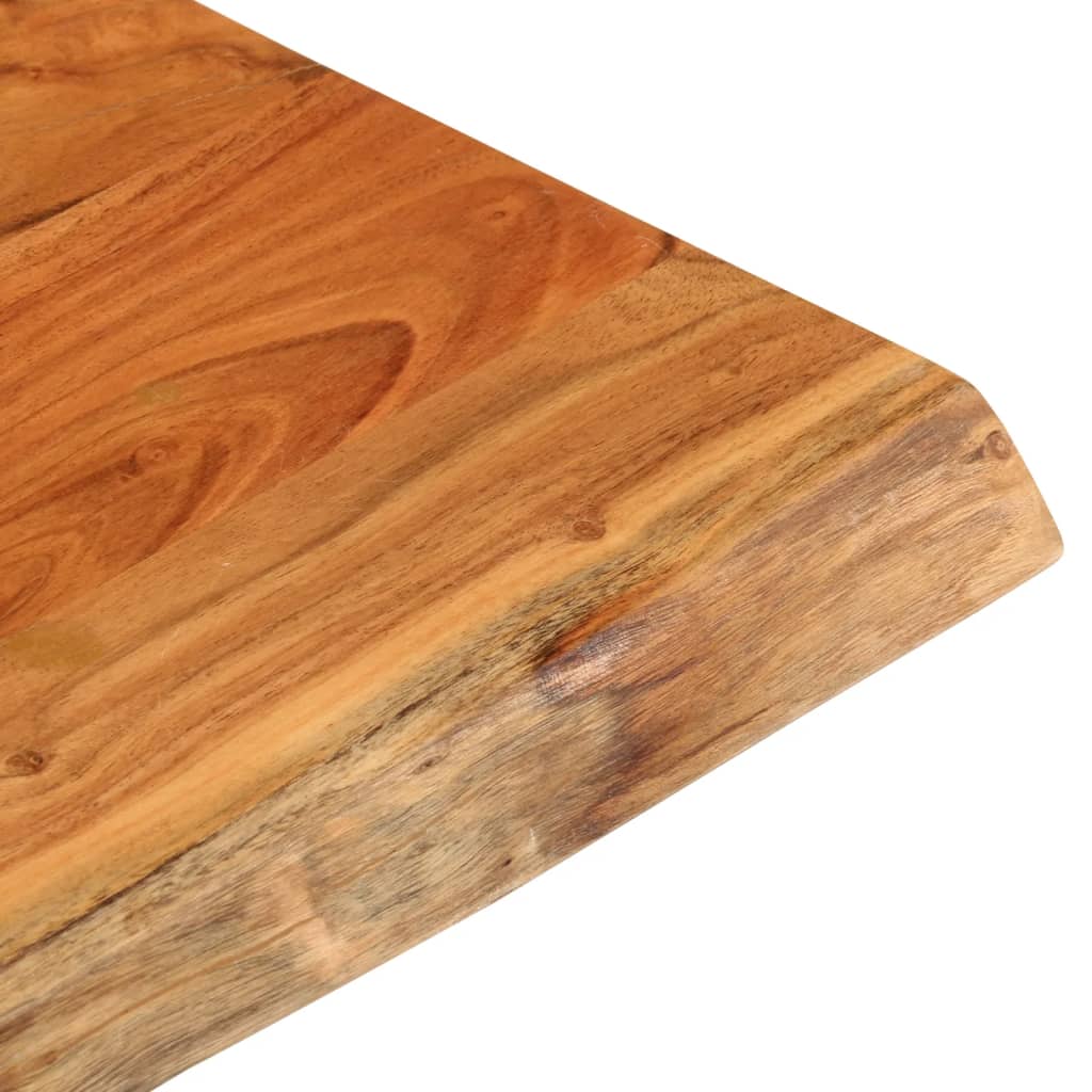 Table Top 60x60x3.8 cm Rectangular Solid Wood Acacia Live Edge