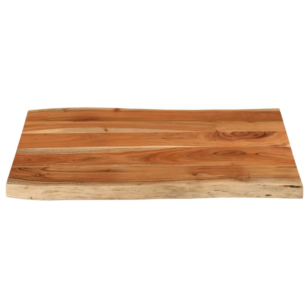 Table Top 70x60x3.8 cm Rectangular Solid Wood Acacia Live Edge