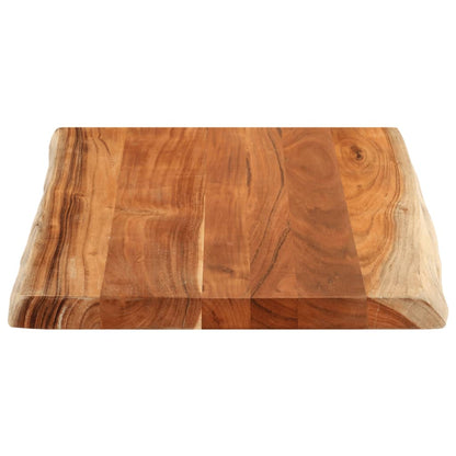 Table Top 70x60x3.8 cm Rectangular Solid Wood Acacia Live Edge