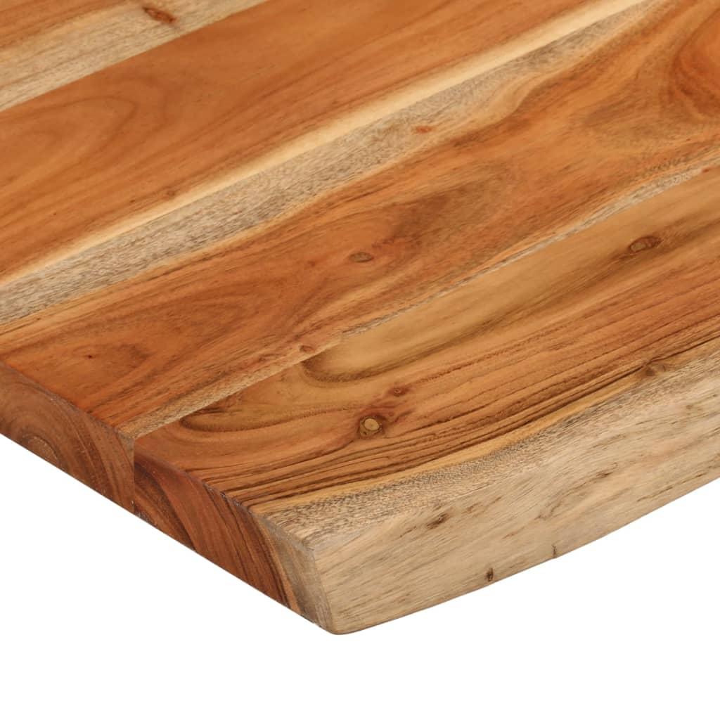 Table Top 70x60x3.8 cm Rectangular Solid Wood Acacia Live Edge