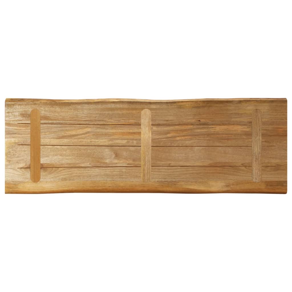 Table Top Live Edge 120x40x2.5 cm Solid Wood Rough Mango