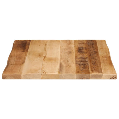 Table Top Live Edge 60x60x2.5 cm Solid Wood Rough Mango