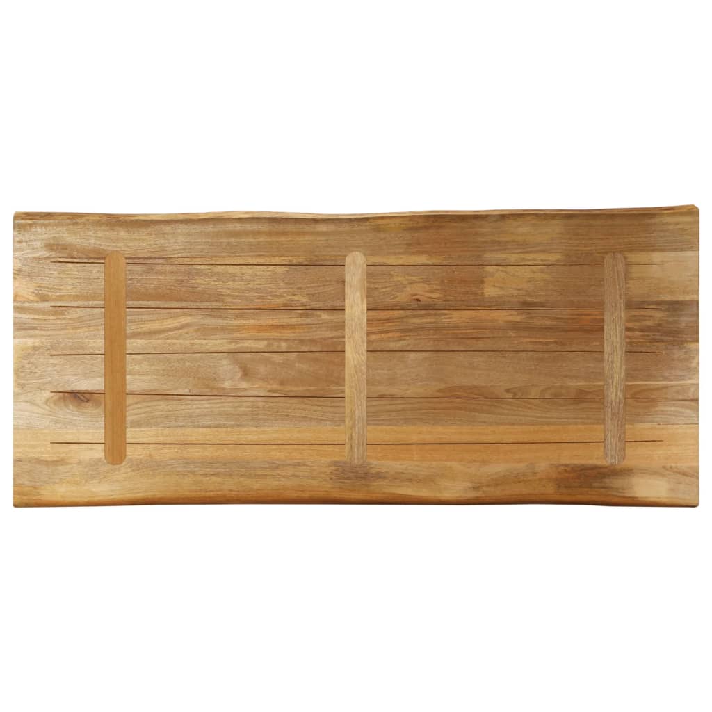 Table Top Live Edge 140x60x2.5 cm Solid Wood Rough Mango