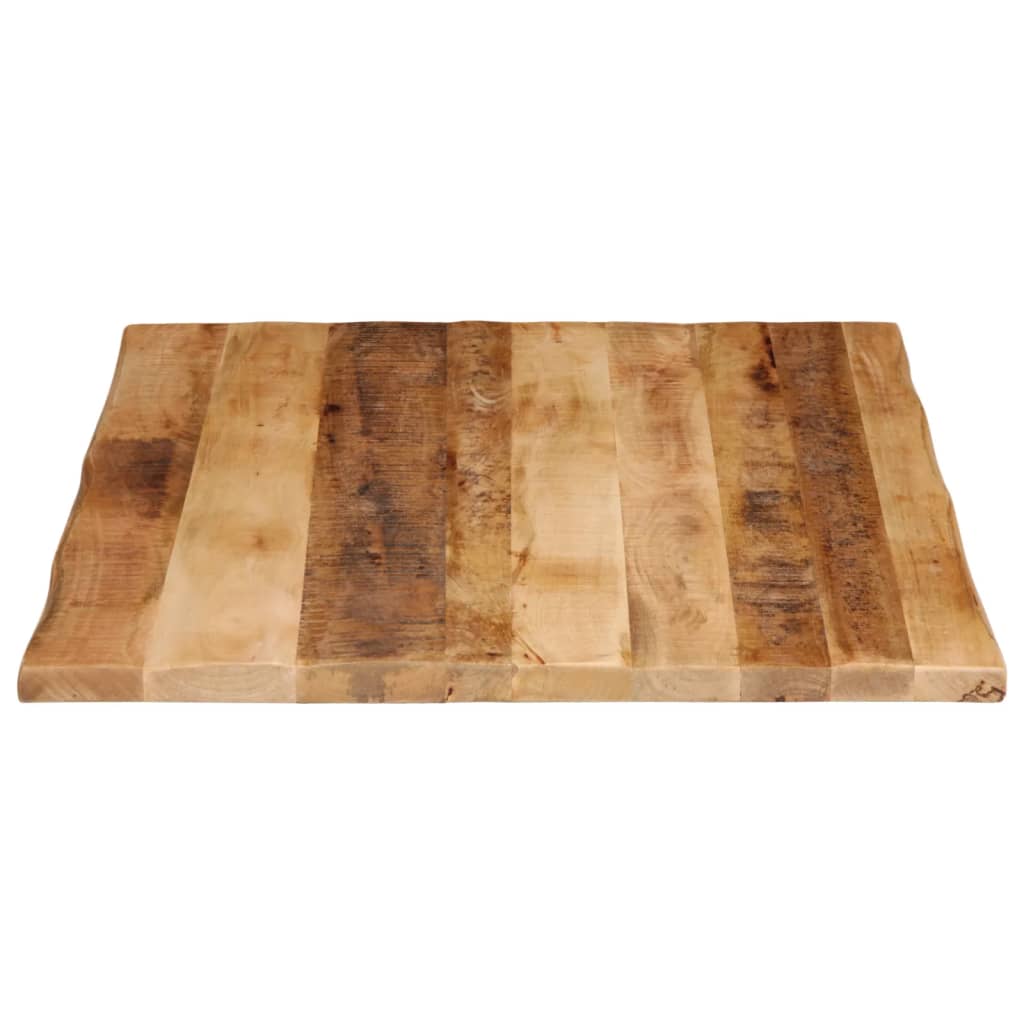 Table Top Live Edge 90x80x2.5 cm Solid Wood Rough Mango