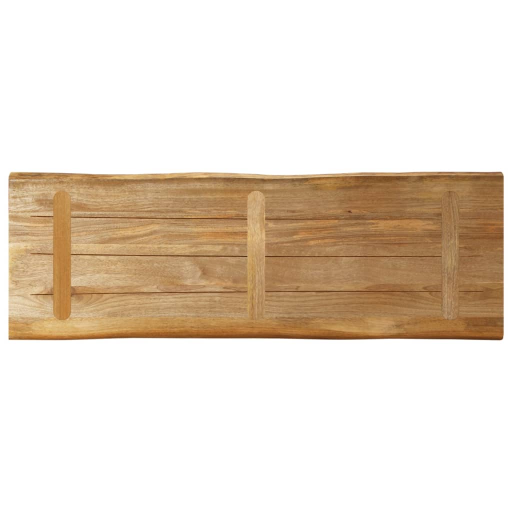 Table Top Live Edge 120x40x3.8 cm Solid Wood Rough Mango