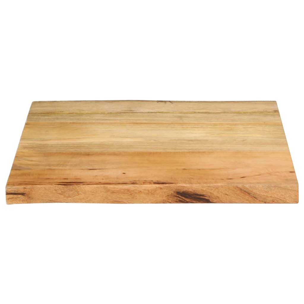 Table Top 40x40x2.5 cm Live Edge Solid Wood Mango