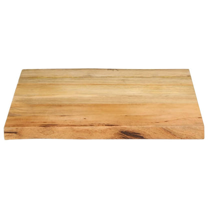 Table Top 40x40x2.5 cm Live Edge Solid Wood Mango