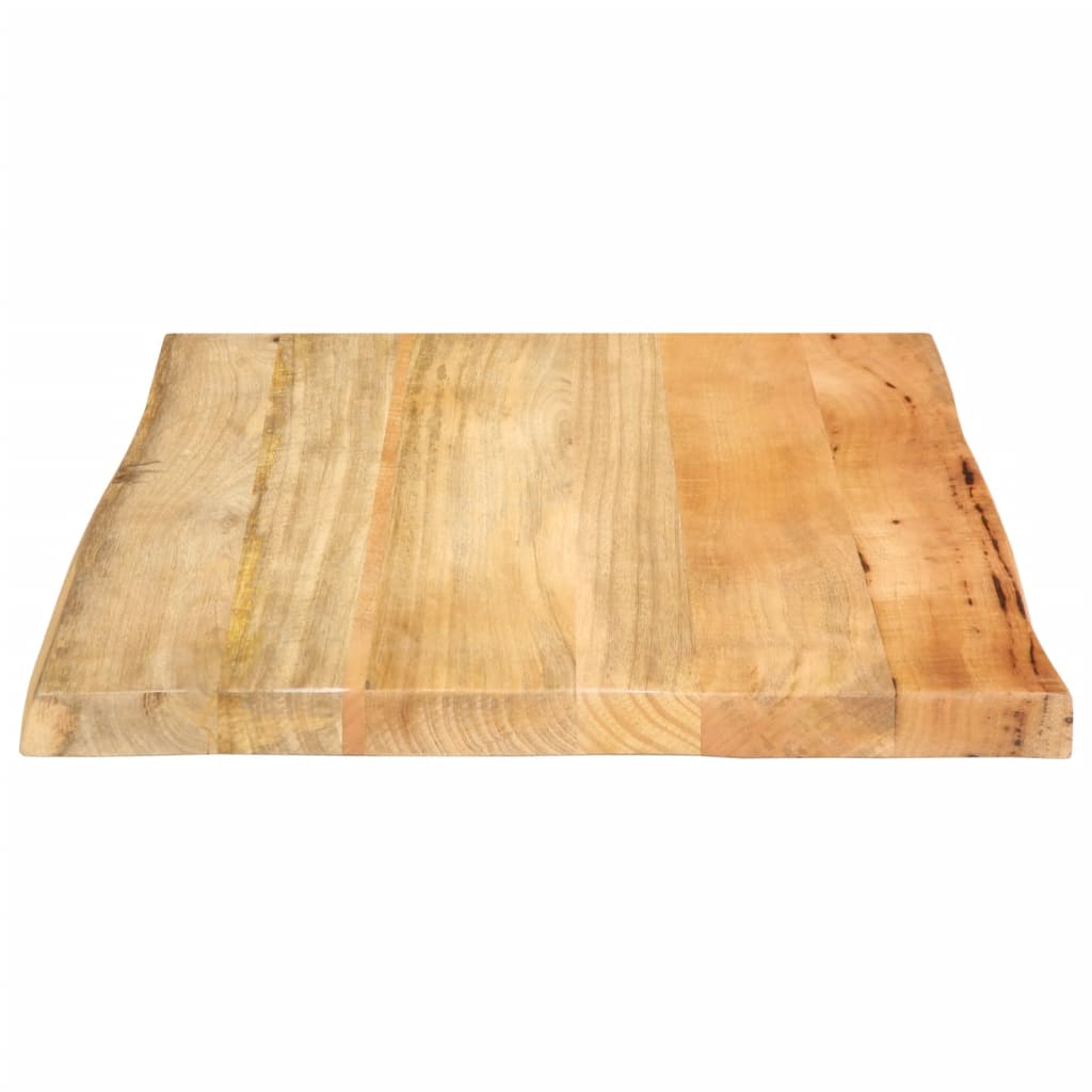 Table Top 40x40x2.5 cm Live Edge Solid Wood Mango