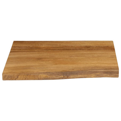 Table Top 60x60x3.8 cm Live Edge Solid Wood Mango