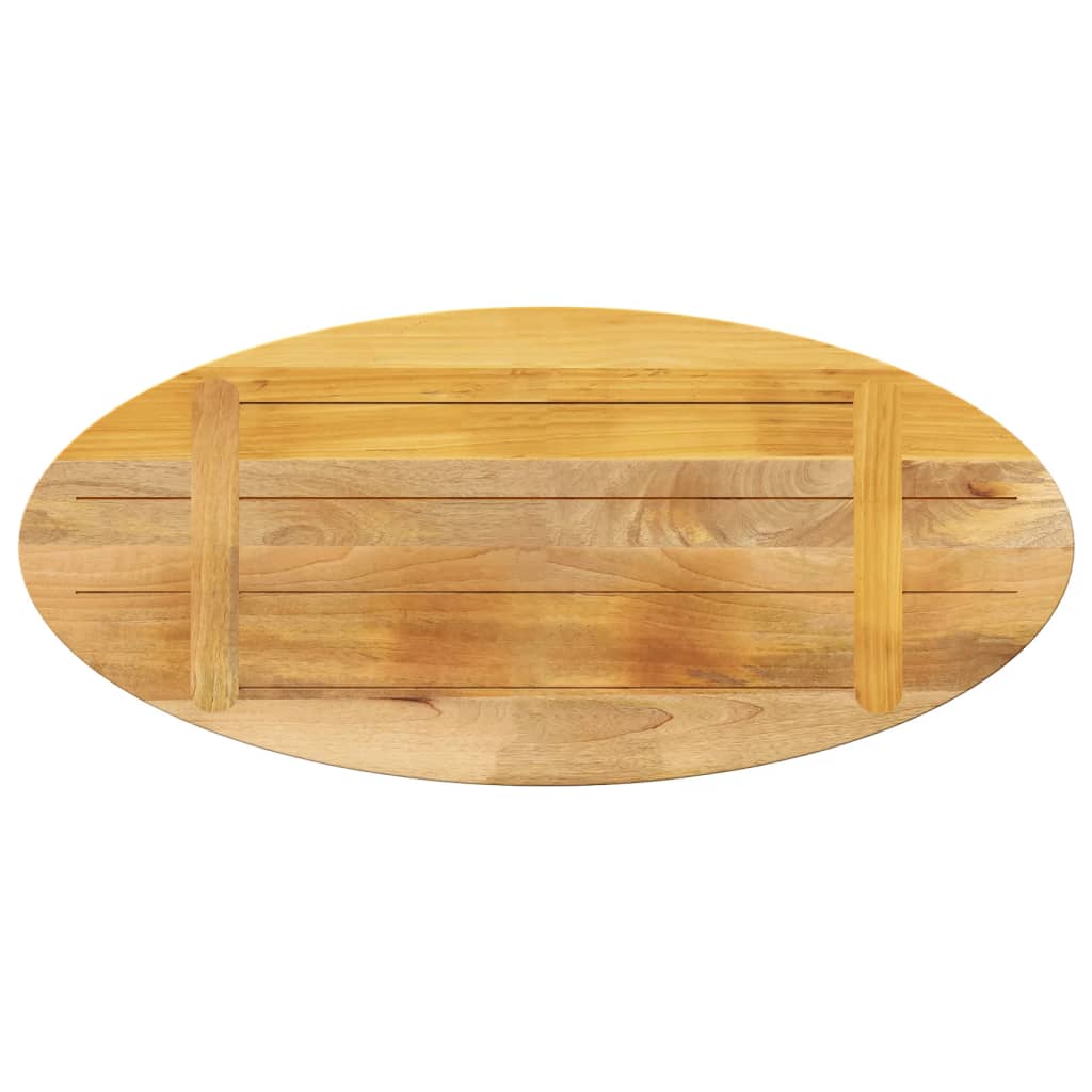 Table Top 80x40x2.5 cm Oval Solid Wood Mango