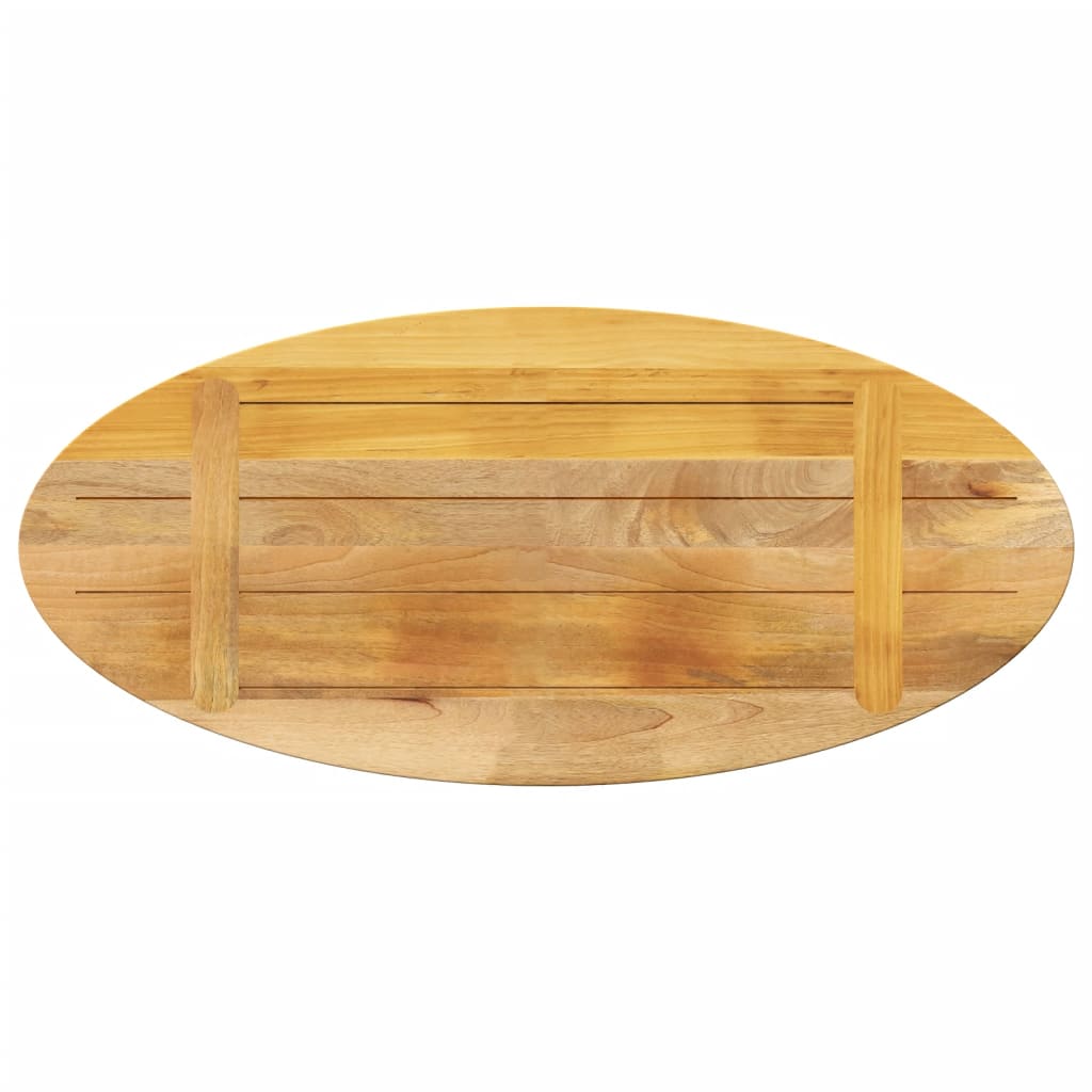 Table Top 80x40x3.8 cm Oval Solid Wood Mango