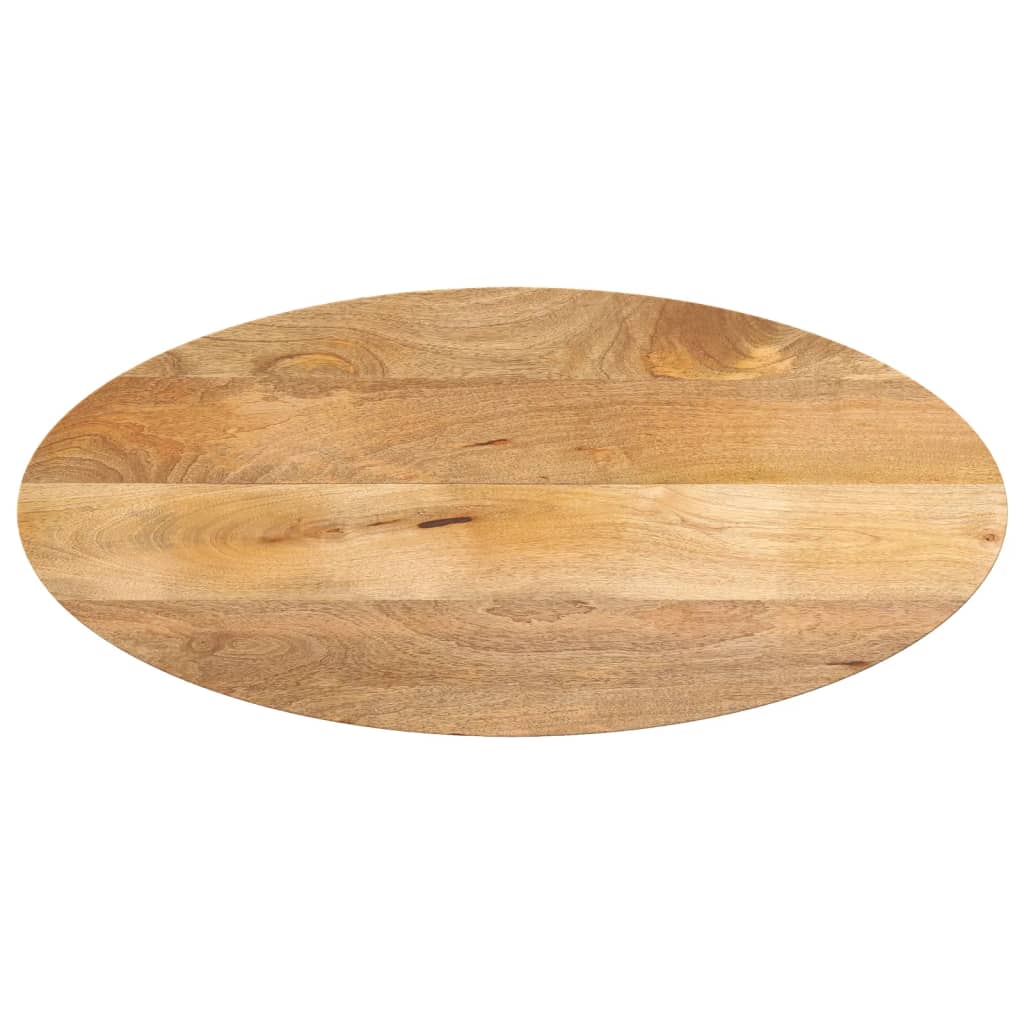 Table Top 80x40x2.5 cm Oval Solid Wood Mango