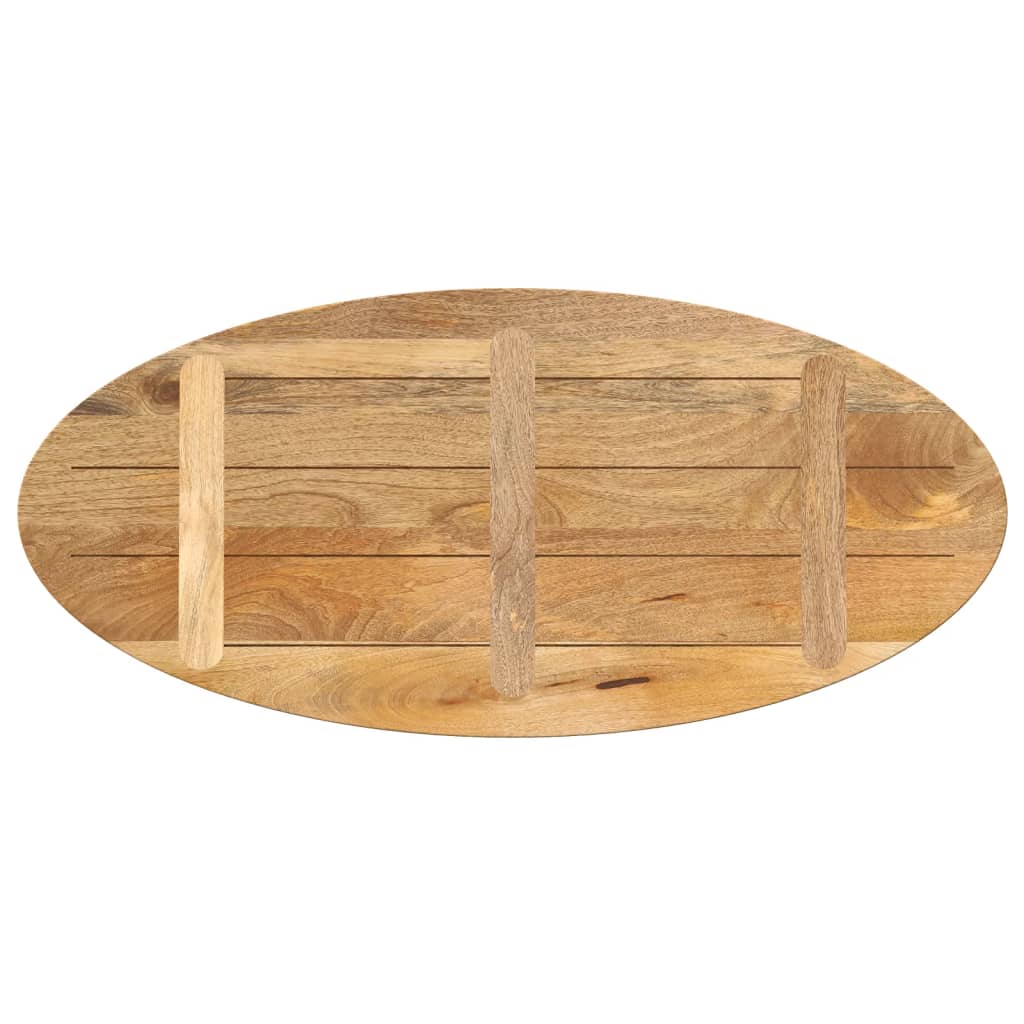 Table Top 140x50x2.5 cm Oval Solid Wood Mango