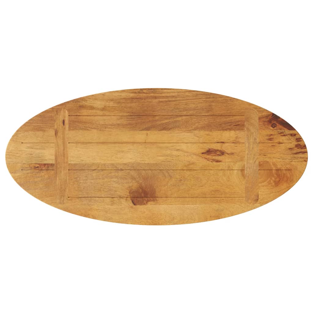 Table Top 80x40x2.5 cm Oval Solid Wood Mango