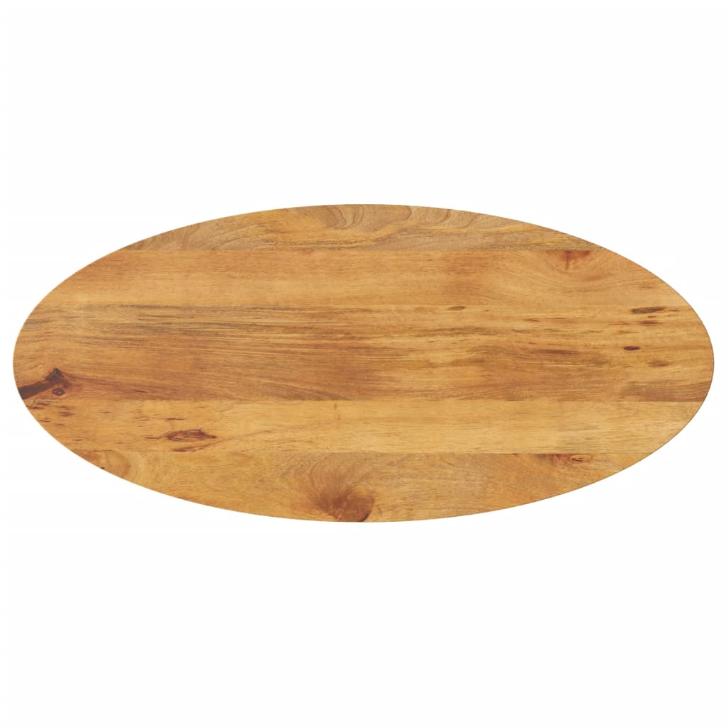 Table Top 80x40x3.8 cm Oval Solid Wood Mango