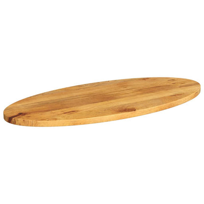 Table Top 80x40x3.8 cm Oval Solid Wood Mango