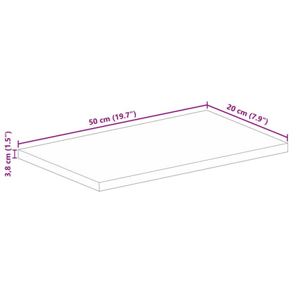 Table Top 50x20x3.8 cm Rectangular Solid Wood Acacia