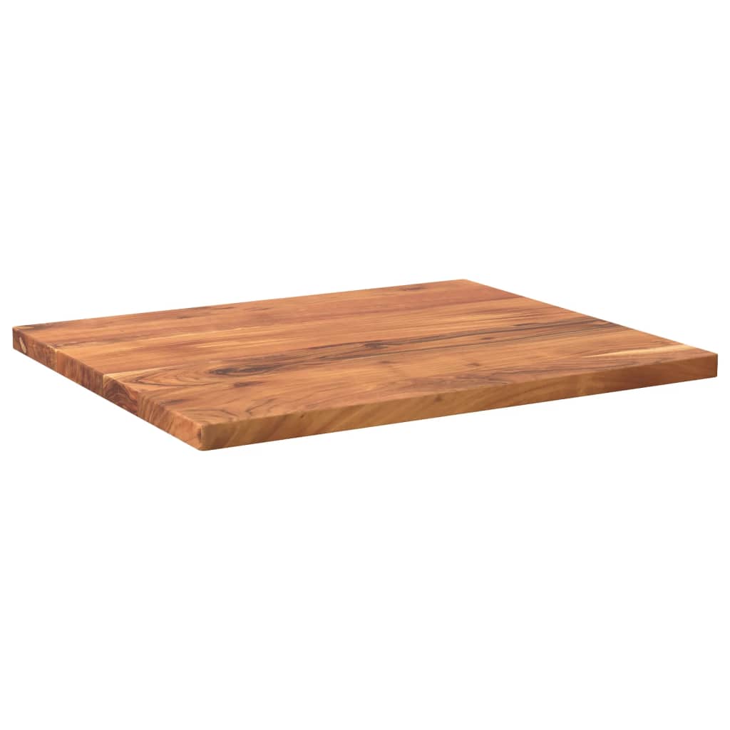 Table Top 60x50x3.8 cm Rectangular Solid Wood Acacia