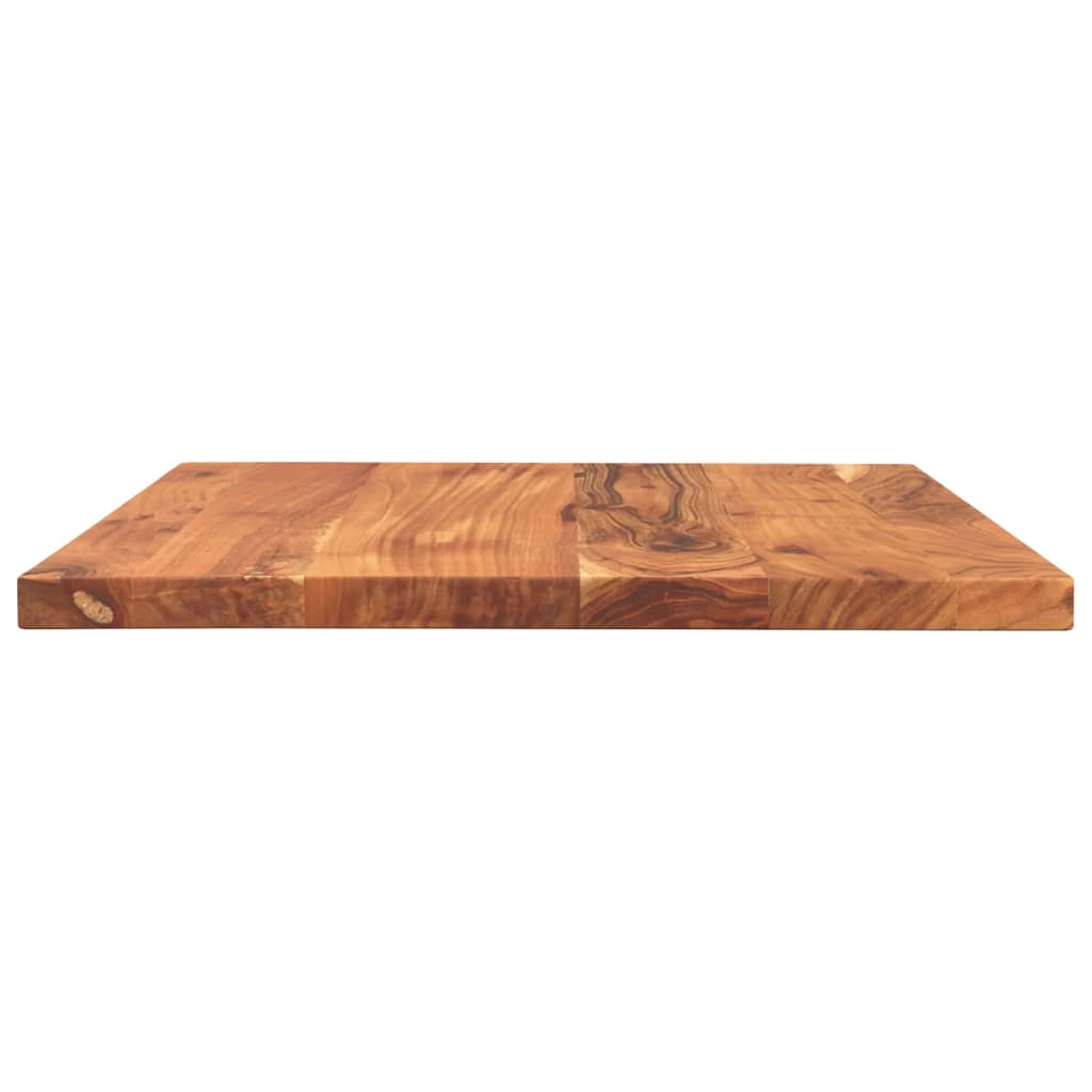 Table Top 60x50x3.8 cm Rectangular Solid Wood Acacia