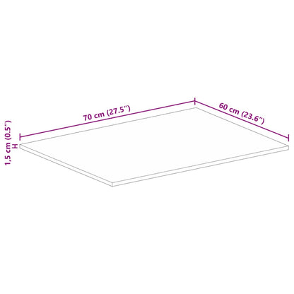 Table Top 70x60x1.5 cm Rectangular Solid Wood Reclaimed