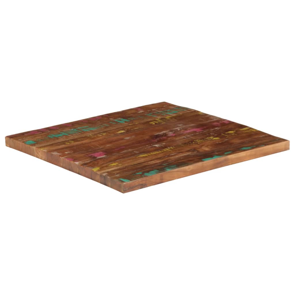 Table Top 70x70x2.5 cm Square Solid Wood Reclaimed