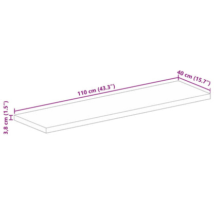 Table Top 110x40x3.8 cm Rectangular Solid Wood Reclaimed