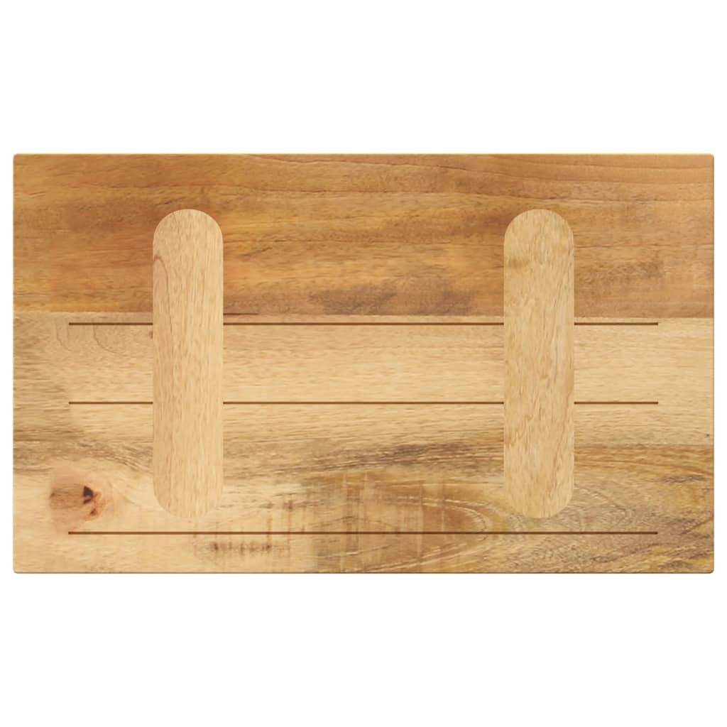 Table Top 60x30x3.8 cm Rectangular Solid Wood Rough Mango