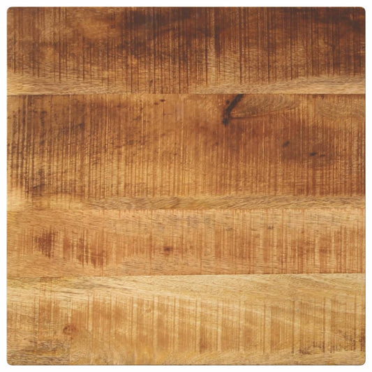 Table Top 50x50x3.8 cm Square Solid Wood Rough Mango