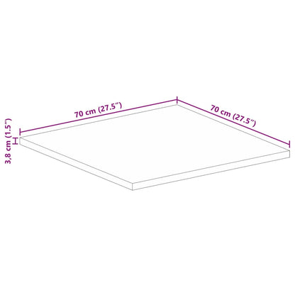 Table Top 70x70x3.8 cm Square Solid Wood Mango