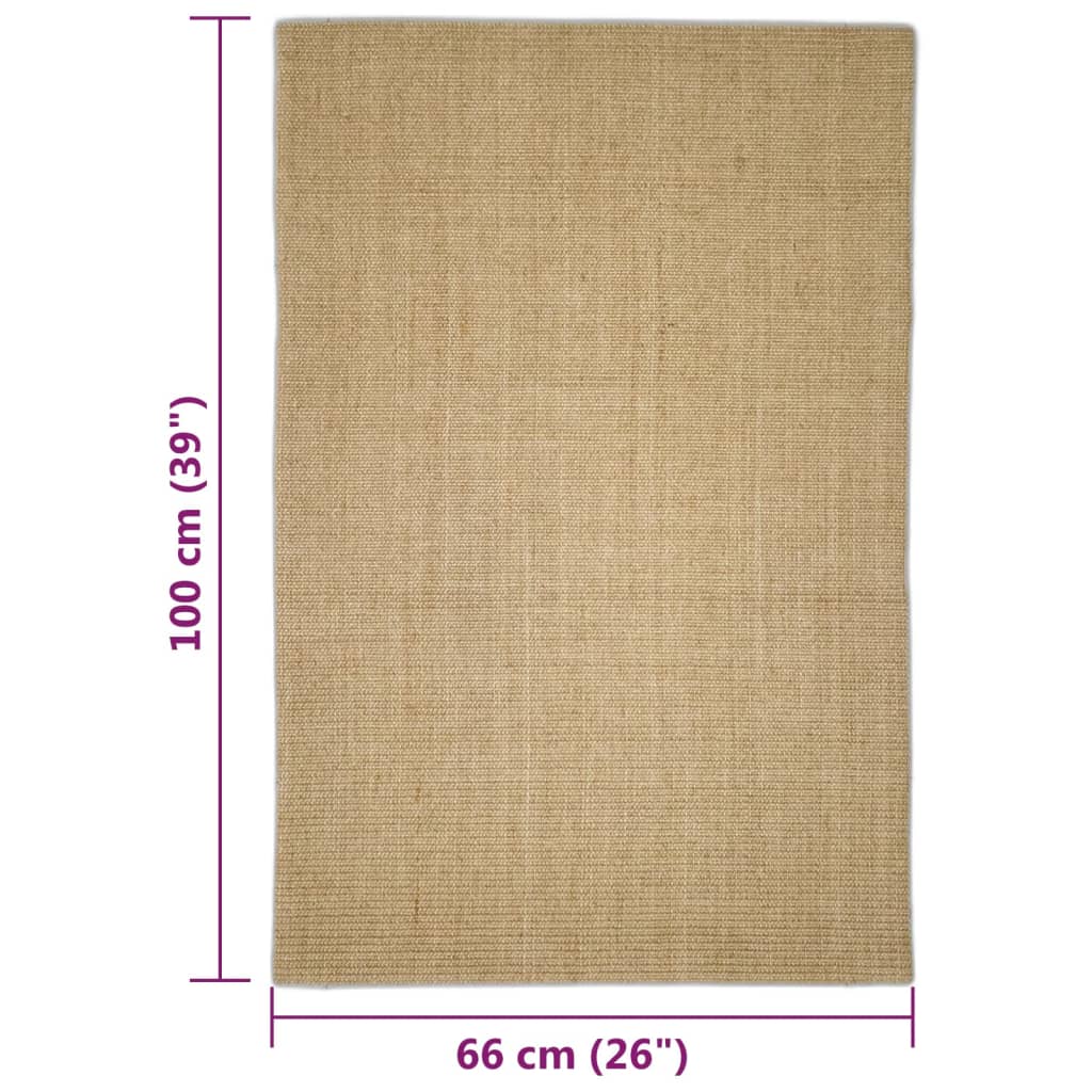 Sisal Rug for Scratching Post 66x100 cm