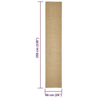 Sisal Rug for Scratching Post 66x350 cm