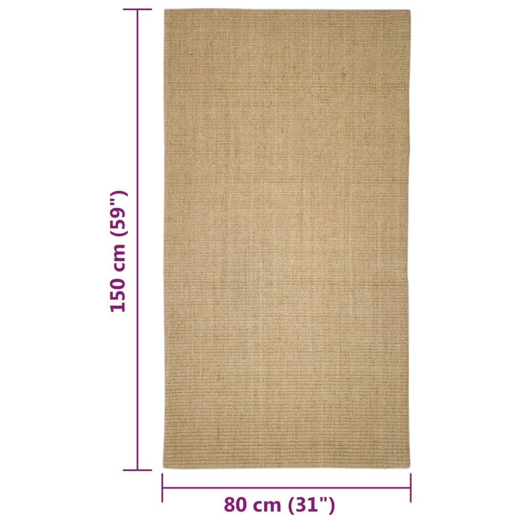 Sisal Rug for Scratching Post 80x150 cm