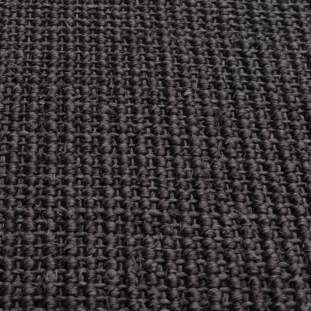 Sisal Rug for Scratching Post Black 66x350 cm