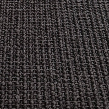 Sisal Rug for Scratching Post Black 66x350 cm