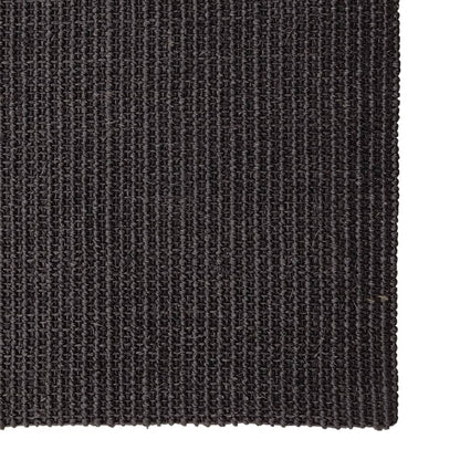 Sisal Rug for Scratching Post Black 80x250 cm