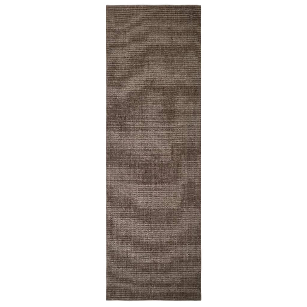 Sisal Rug for Scratching Post Brown 80x250 cm