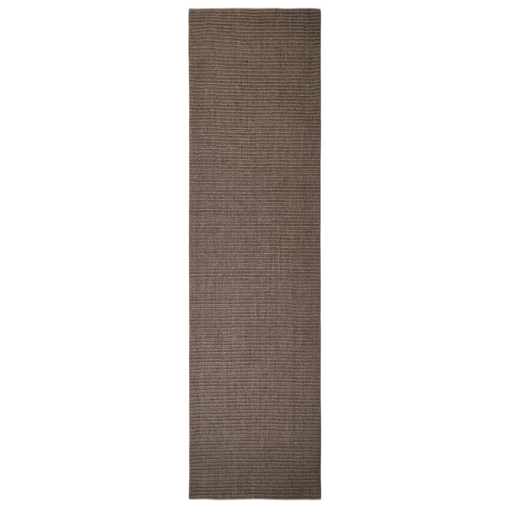 Sisal Rug for Scratching Post Brown 80x300 cm