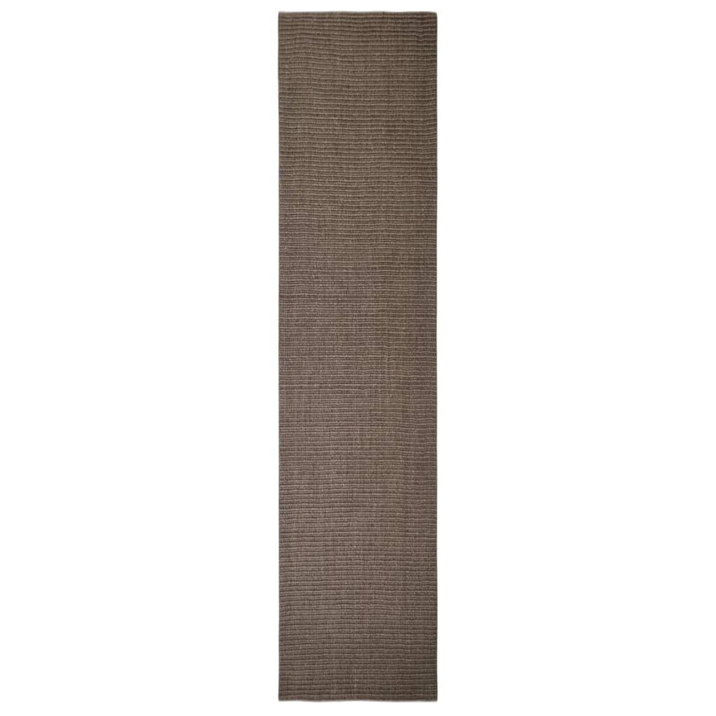 Sisal Rug for Scratching Post Brown 80x350 cm