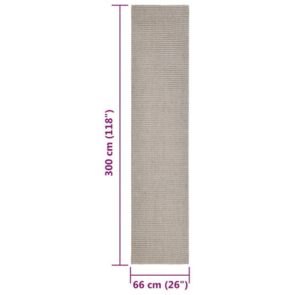 Sisal Rug for Scratching Post Sand 66x300 cm