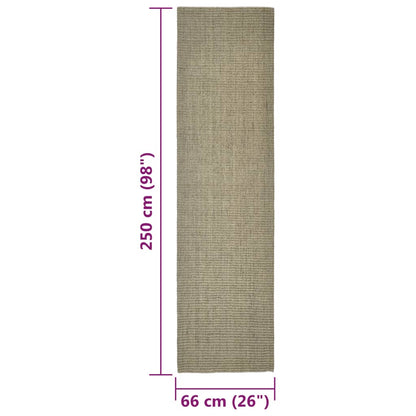 Sisal Rug for Scratching Post Taupe 66x250 cm